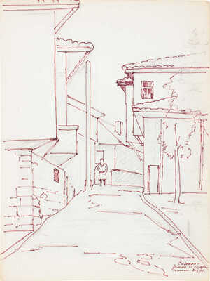 Титов Иван Филиппович. Улица со старыми домами